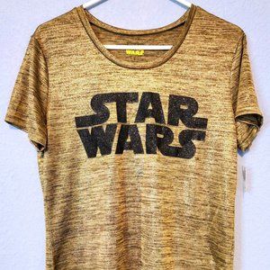 NEW Star Wars Gold & Black Metallic Top